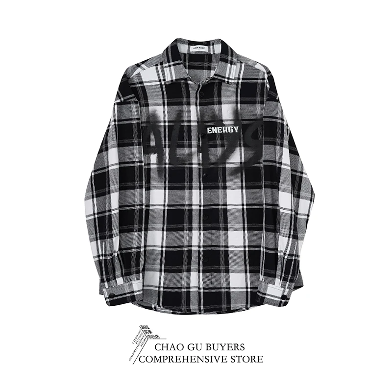 小众设计潮牌买手店男女同款设计款秀款同款格子衬衫外套9350