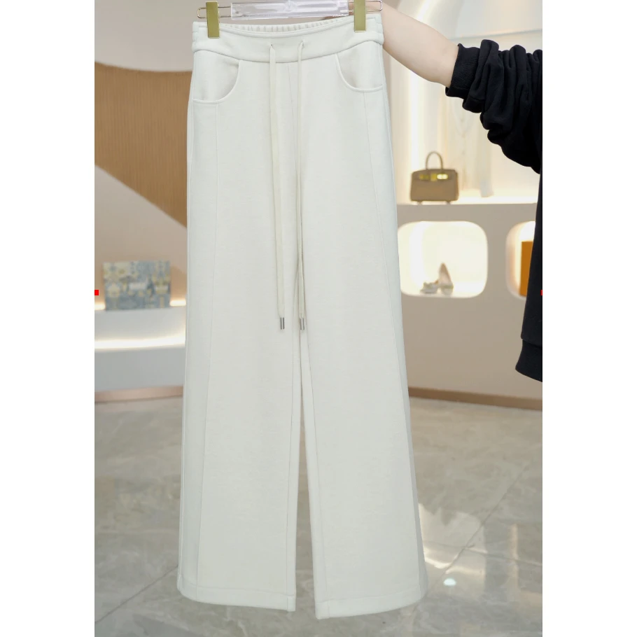 R H【窄版直筒裤】休闲高腰垂感宽松百搭气质时尚遮肉显瘦77663