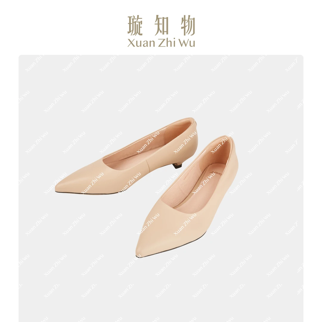 璇知物「Xuan-」约会豆跟鞋 精致牛皮鞋面 猪皮内里 不易变形
