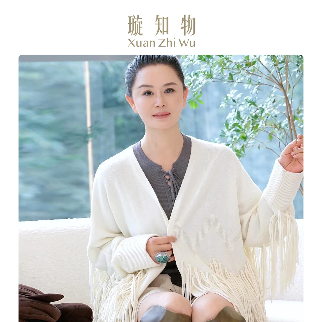 璇知物「Xuan」雪绒衫 木白色羊毛款柔软纯净优雅无龄王璇原创设计