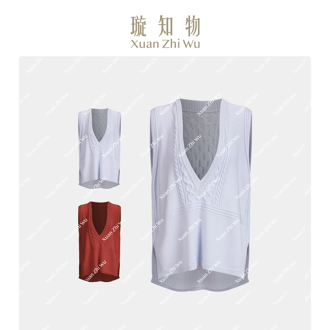 璇知物「Xuan」顾里马甲 气质时尚休闲复古潮流轻奢 王璇原创设计