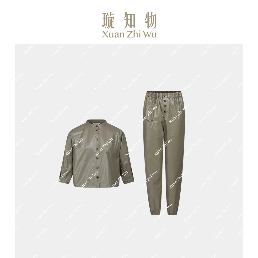 璇知物机械姬套装.大地色.棉1oo 秋季简约时尚长袖轻奢潮流外套