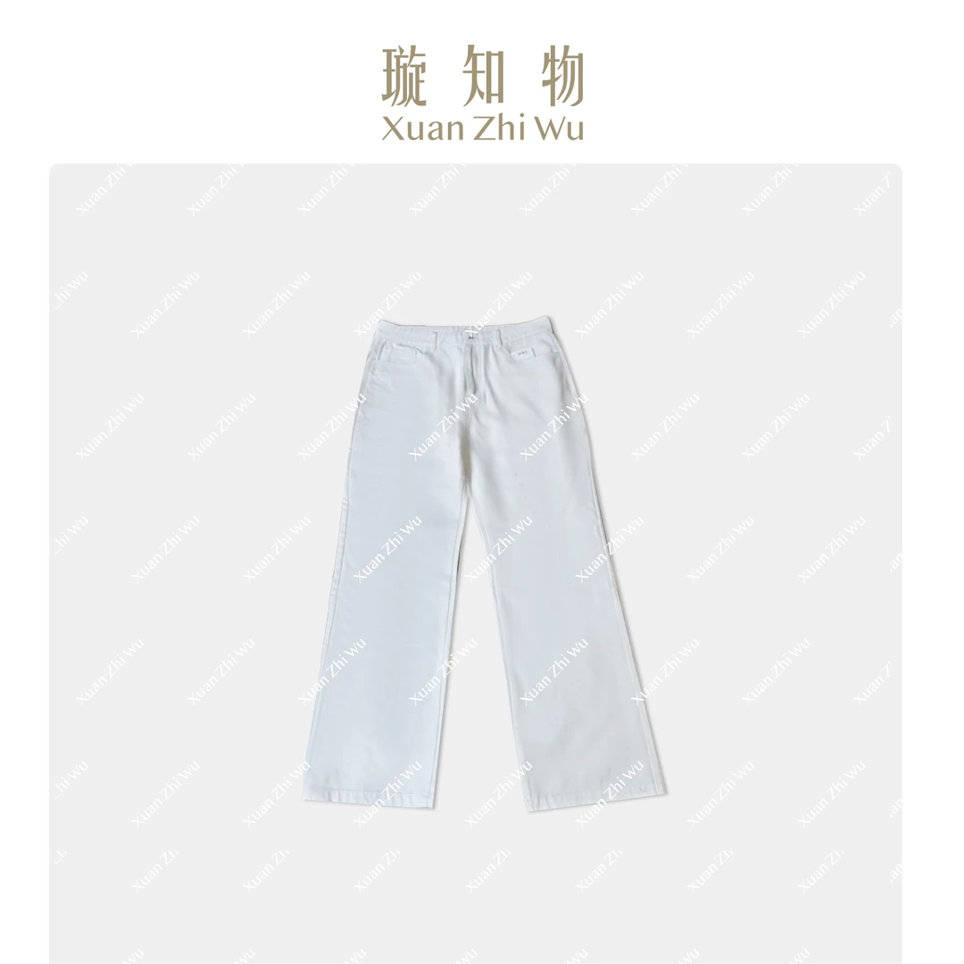 璇知物「炸香菜」连翘牛仔裤  时尚青春潮流复古牛仔裤