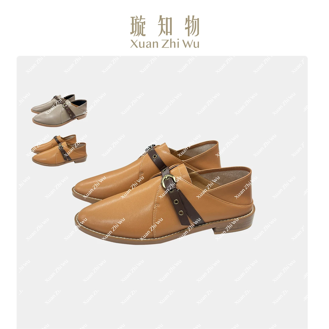 璇知物「Xuan」都市女孩两穿鞋  时尚复古低帮鞋王璇原创设计