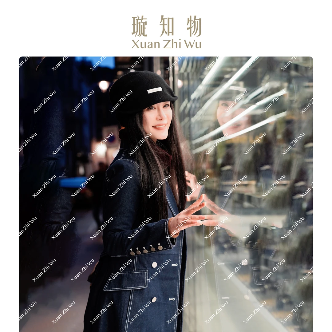 璇知物「Xuan」高雅风衣 牛仔蓝时尚气质轻奢王璇原创设计