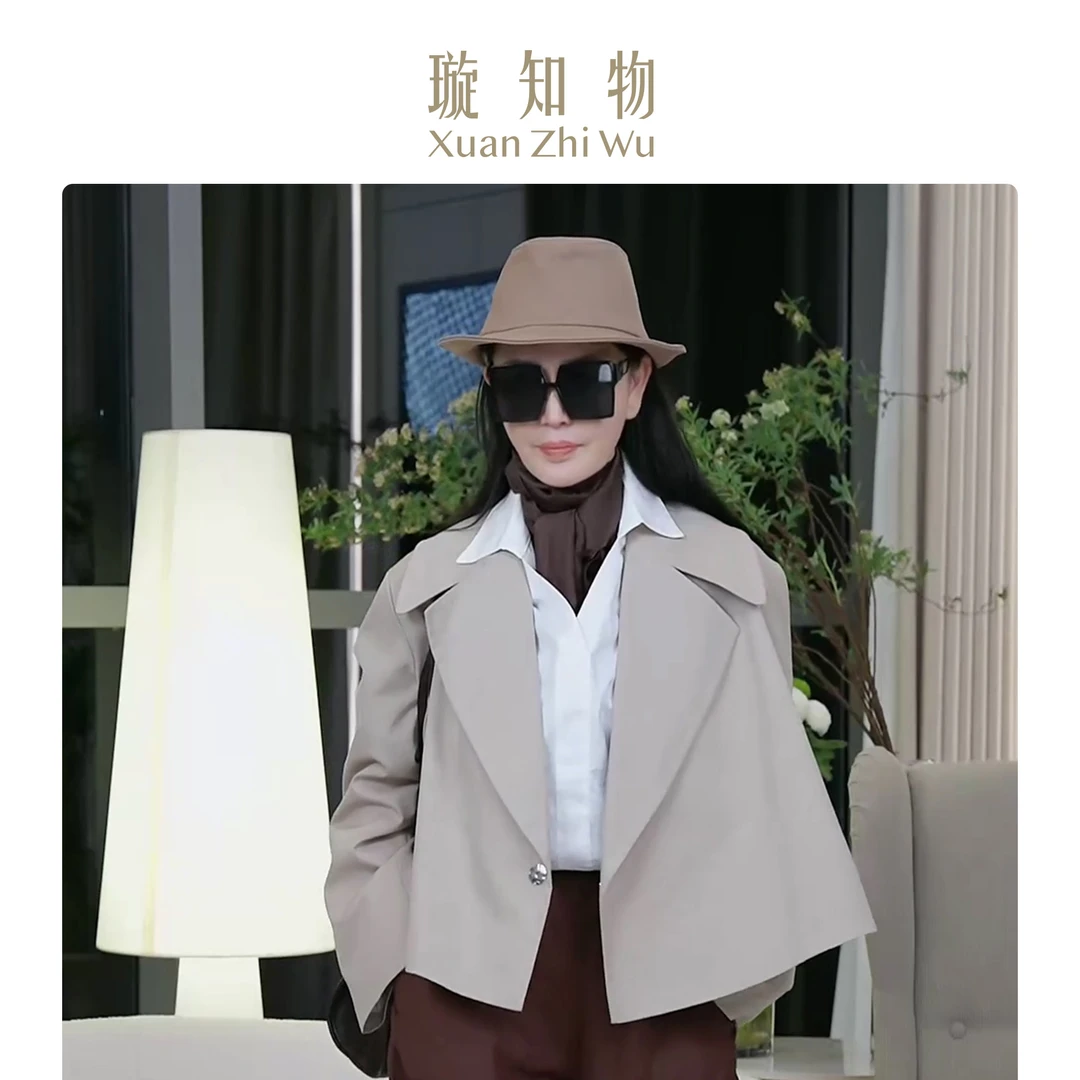 璇知物「Xuan」歌剧院小风衣 女士简约设计款外套王璇原创设计