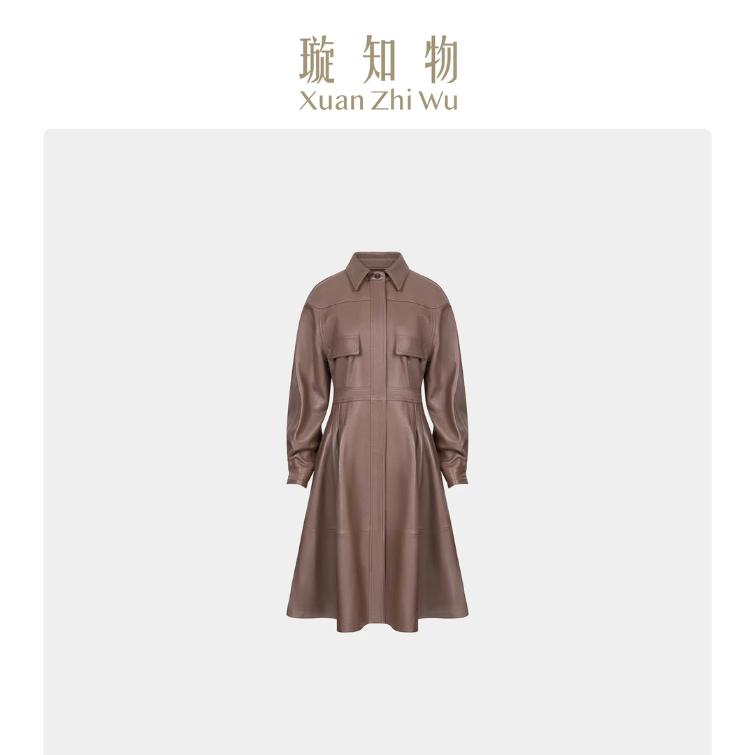 璇知物「Xuan」 冬夜皮衣.法式复古气质感.王璇原创设计