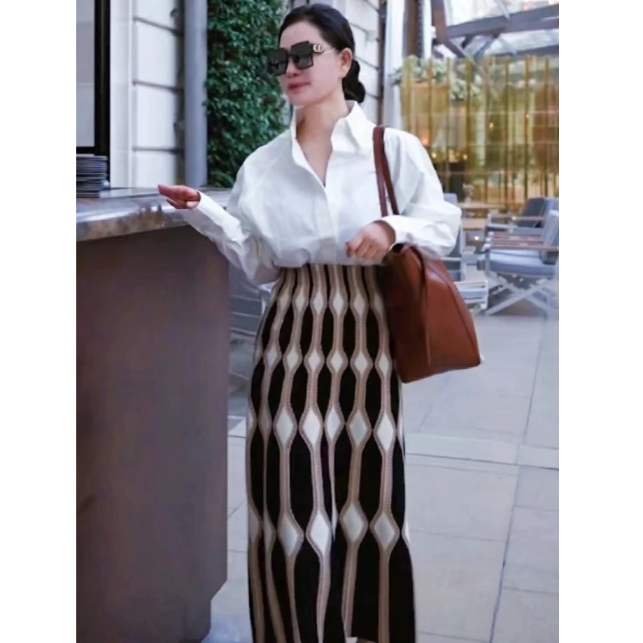 璇知物「Xuan」勒布伦半裙 1oo羊毛时尚羊毛半裙王璇原创