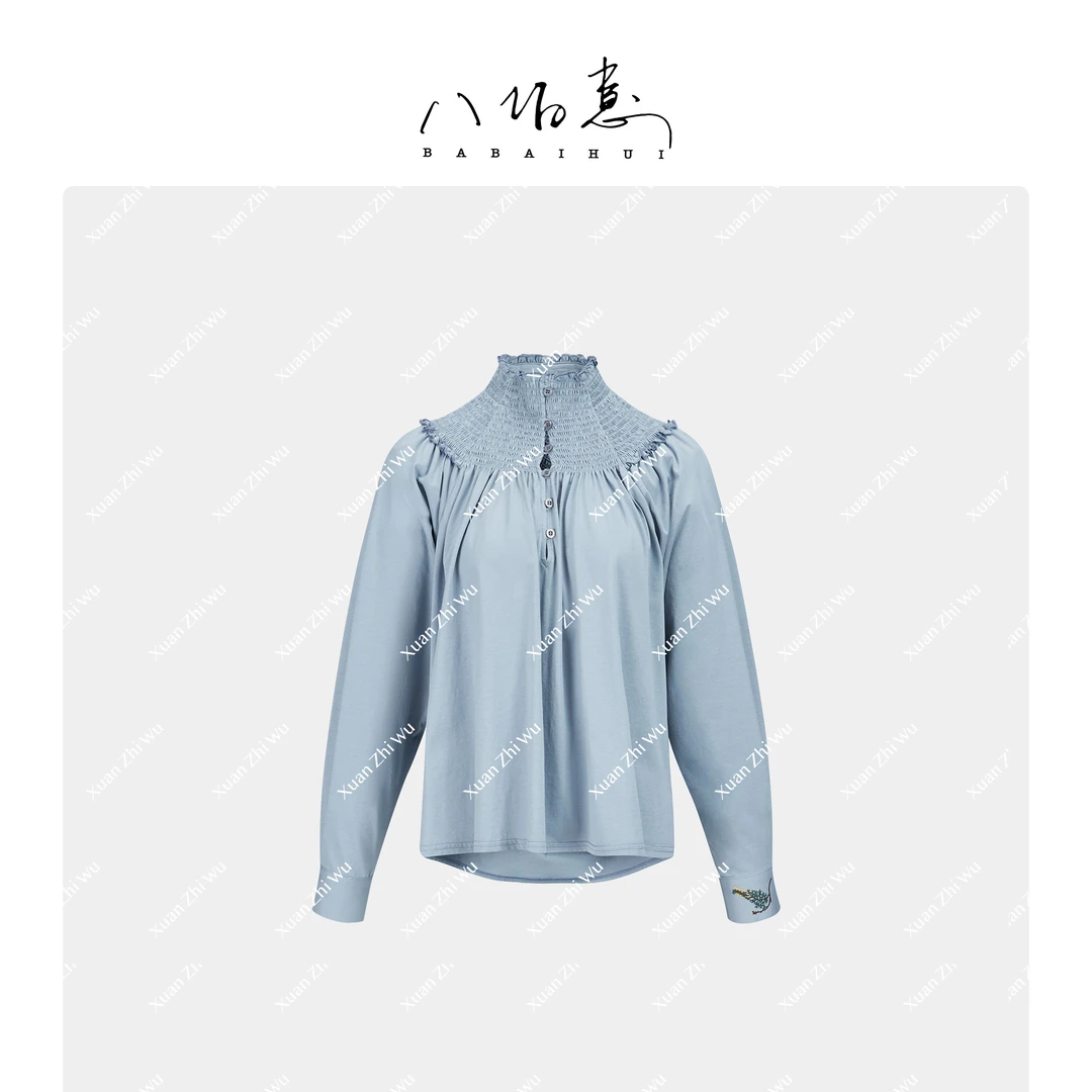 璇知物「八佰惠」春游衬衫 气质时尚潮流轻奢复古长袖王璇原创设计