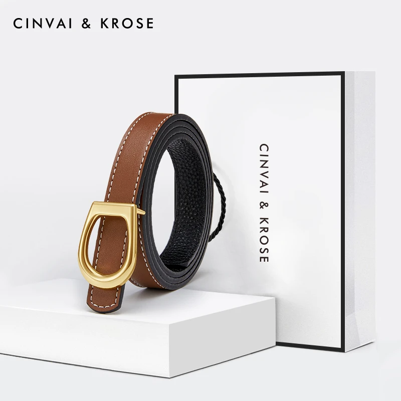 【CinvaiKrose官方正品】皮带女2025新款真皮女士腰带收腰牛仔裤带