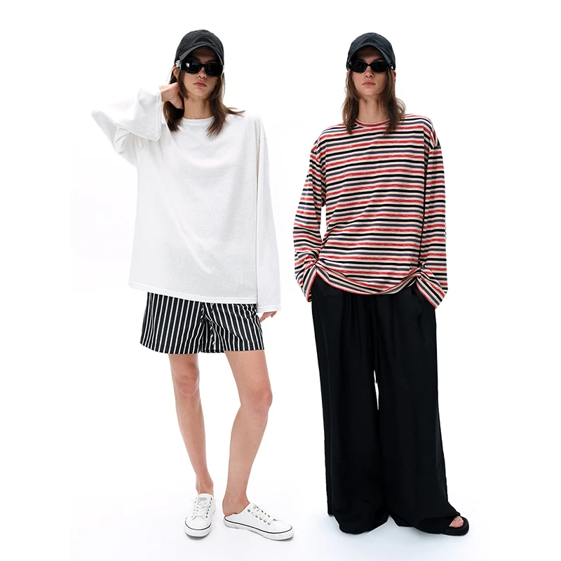 Loala office 小众松弛主义休闲慵懒风宽松长袖T恤女