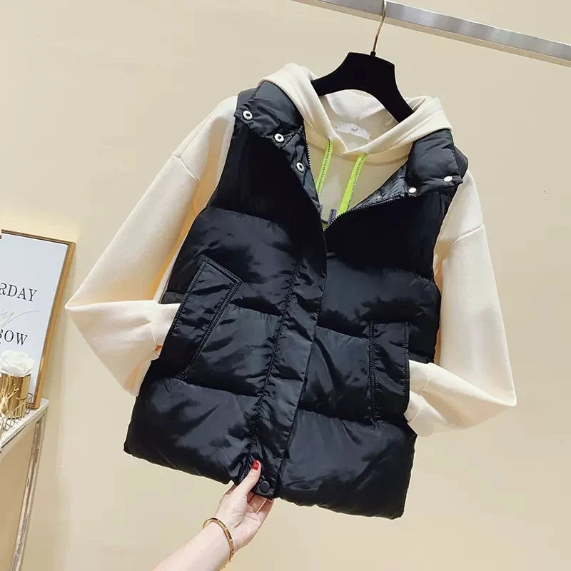 秋冬装背心棉马甲女2023年新款时尚百搭显瘦洋气小香风马夹外套女