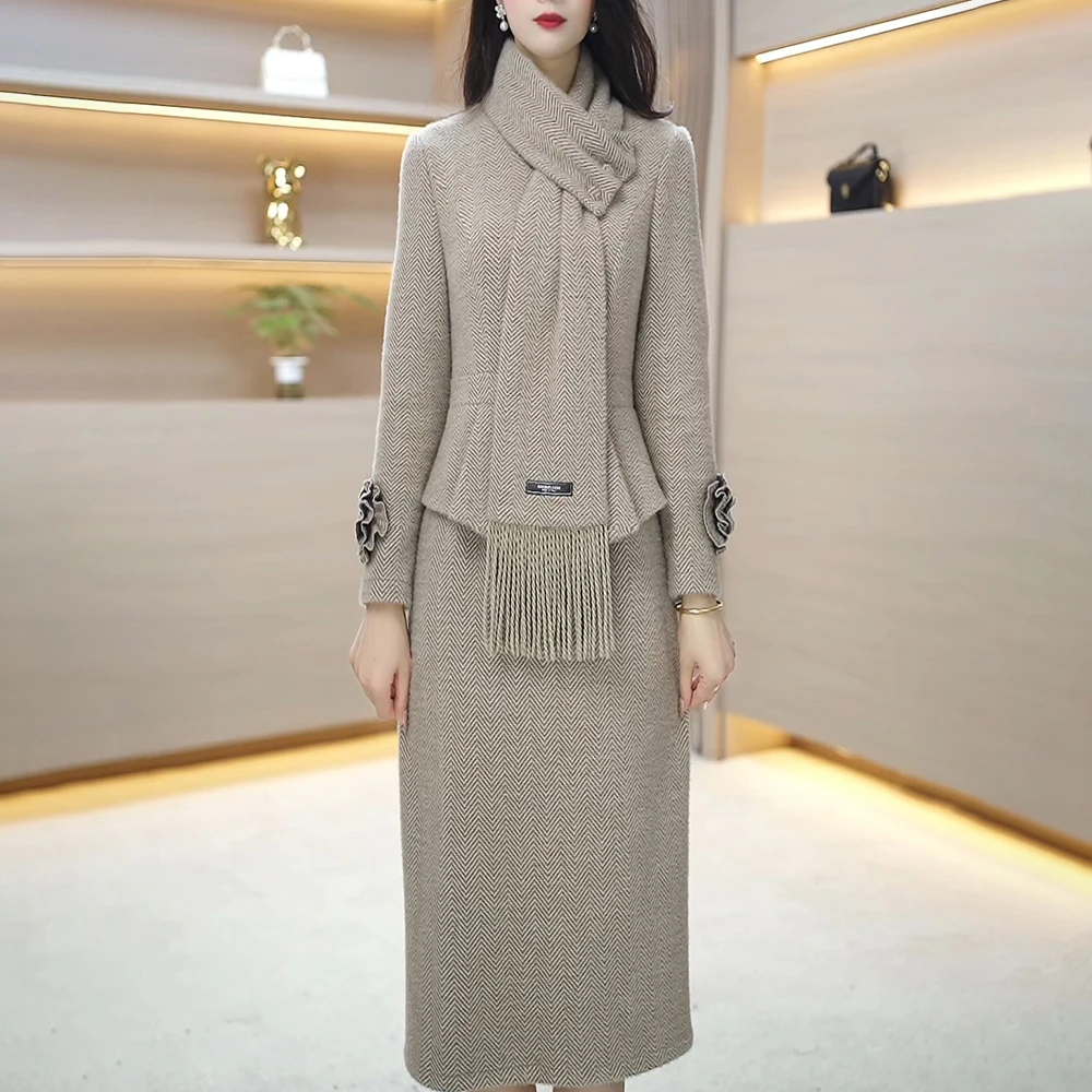 2024秋冬季新款A2192 气质遮肉显瘦大码连衣裙女修身女装连衣裙