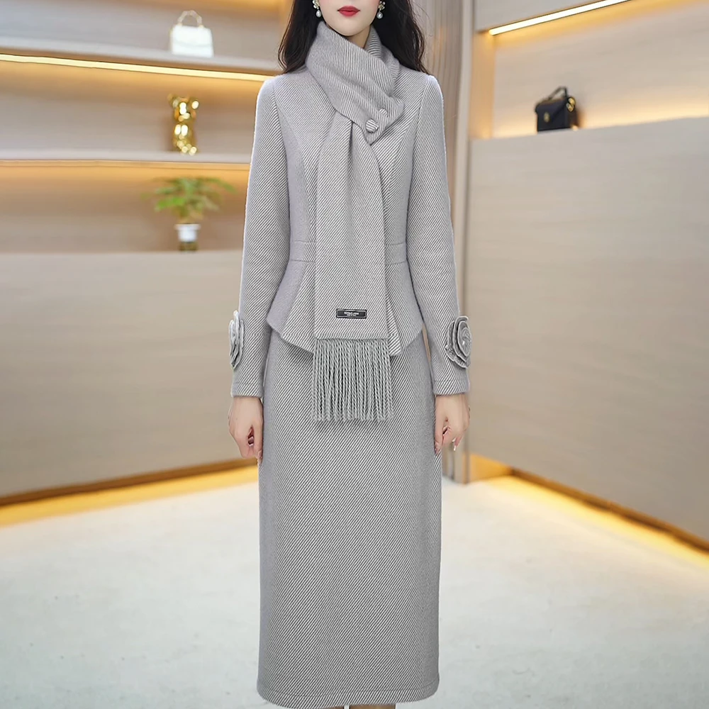 2024秋冬季新款A2188  气质遮肉显瘦大码连衣裙女修身女装连衣裙