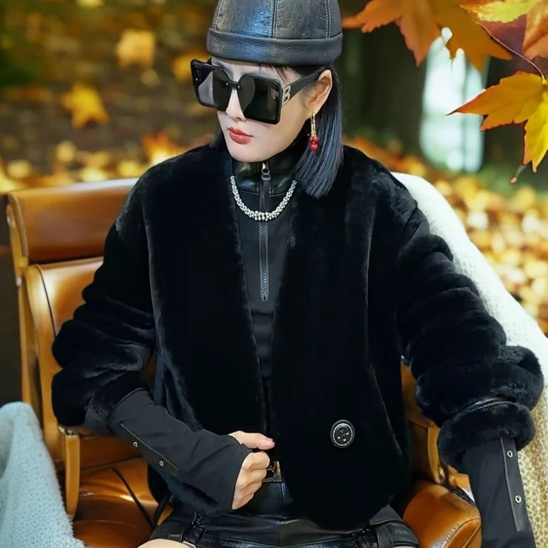 仙姐姐小众设计时尚高奢大气皮草一体