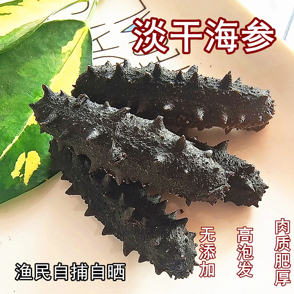长岛底播野生海参40-60/头淡干海参辽刺参水产干货渔民自晒配礼盒