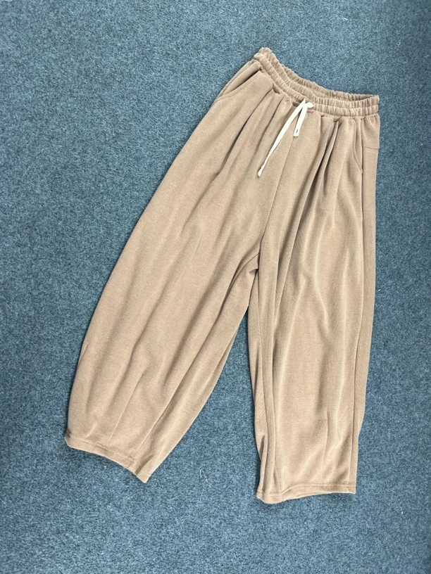 A9622文艺简约百搭潮流简约慵懒显瘦休闲裤