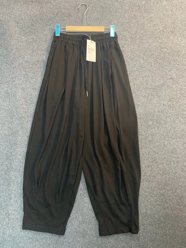 78764休闲潮流宽松纯色设计师韩版夏季百搭三本裤