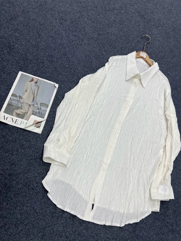 1927白色简约文艺夏款简约森系百搭款秋款衬衫