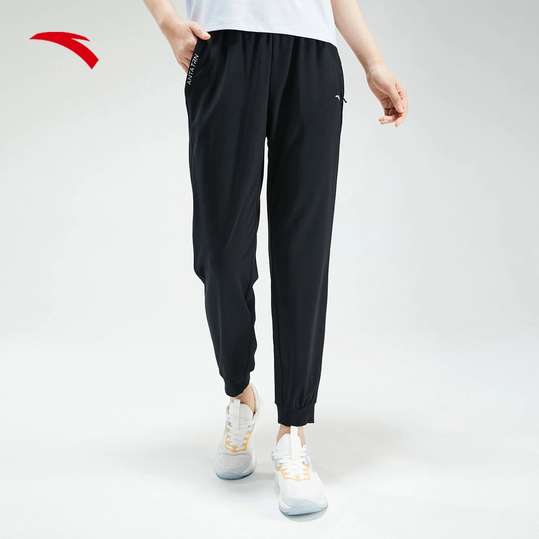 安踏冰丝裤丨针织薄款九分裤运动裤女夏季休闲百搭卫裤162337320