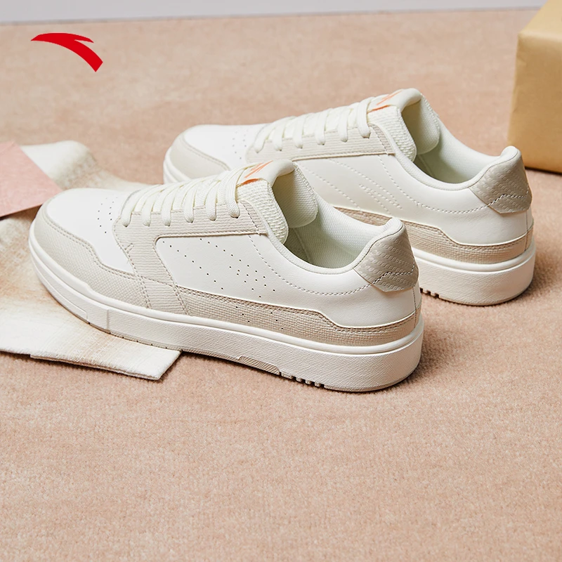 安踏板鞋小白鞋透气轻便休闲鞋运动鞋百搭潮流潮鞋122338011-H