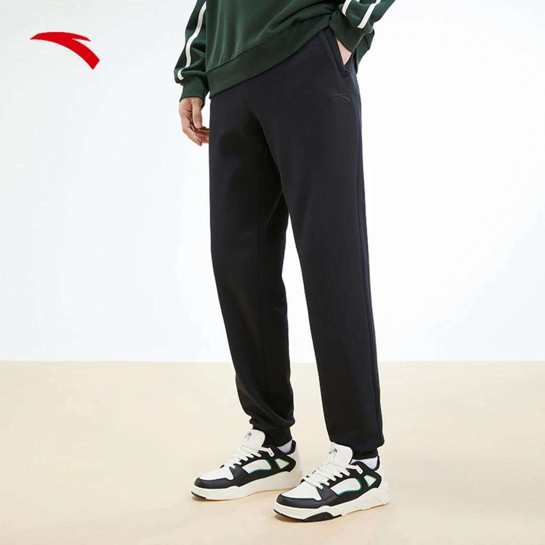 【秋冬可穿】安踏加厚运动裤男女同款2023秋冬新款针织保暖防风束