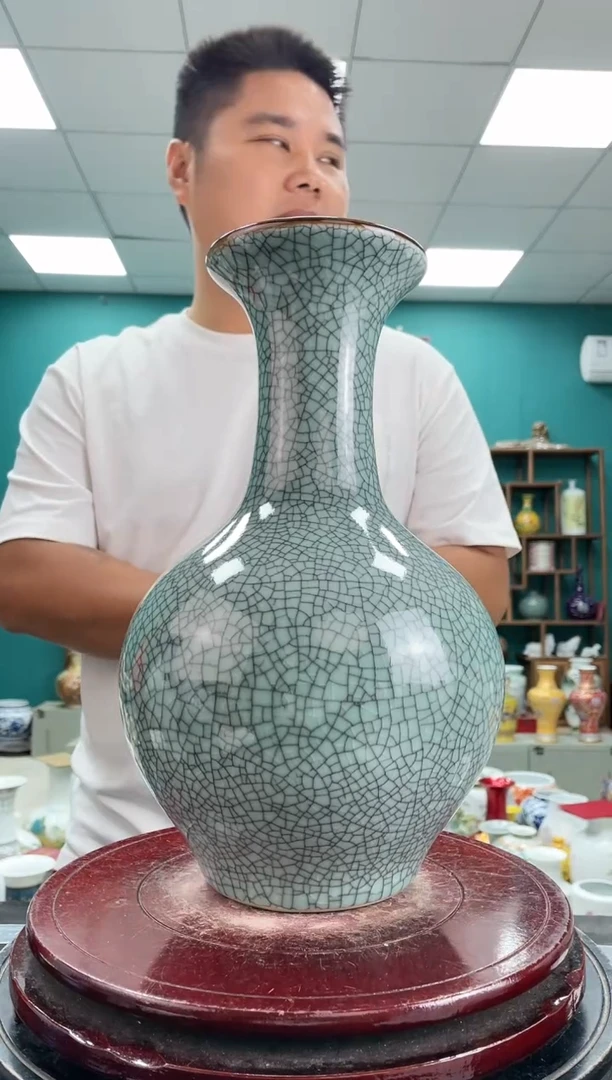 【闪购商品】杯开片赏瓶陶瓷摆件