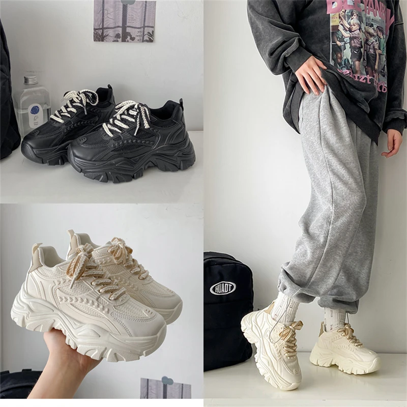 20233春秋新款时尚吗，麦穗厚底显瘦老爹运动鞋