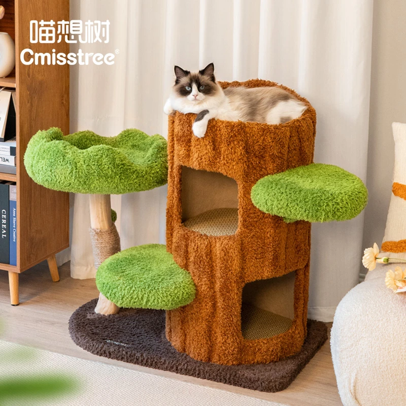 Cmisstree/喵想树树洞四季通用实木大型猫爬架猫窝猫树一体猫玩具
