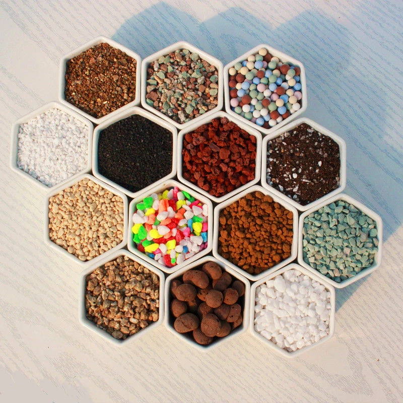 多肉专用营养土 透气土陶粒  混装铺面石 白石子彩石子麦饭石颗粒