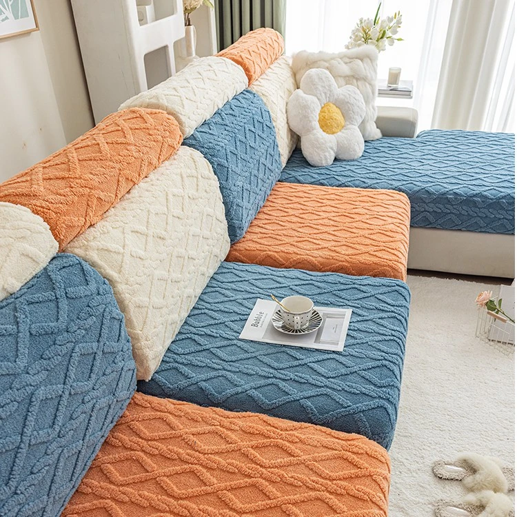 雅致-绒感十足沙发套弹力加厚款沙发套罩通用型防刮耐磨全包防尘