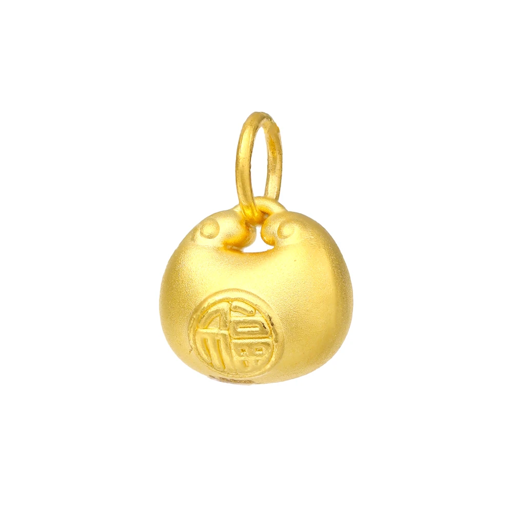 领丰金 足金硬金小胖福挂坠DIY配件W019金条价