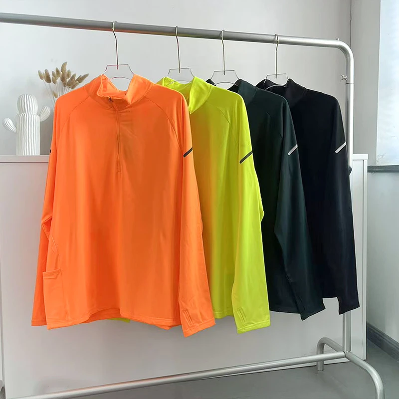 052男士薄绒立领跑步上衣套头（欧码）