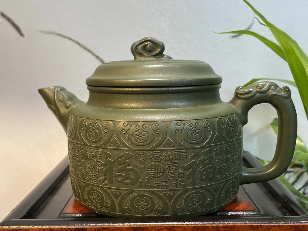 百福元宝德钟-绿泥-自家老师-280CC全手工