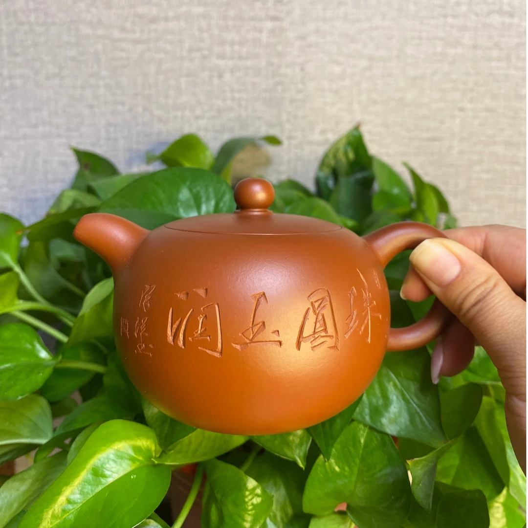 圆珠紫砂壶-朱泥-范老师-240CC