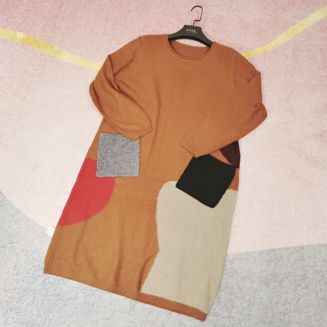 1215-撞色时尚系列连衣裙