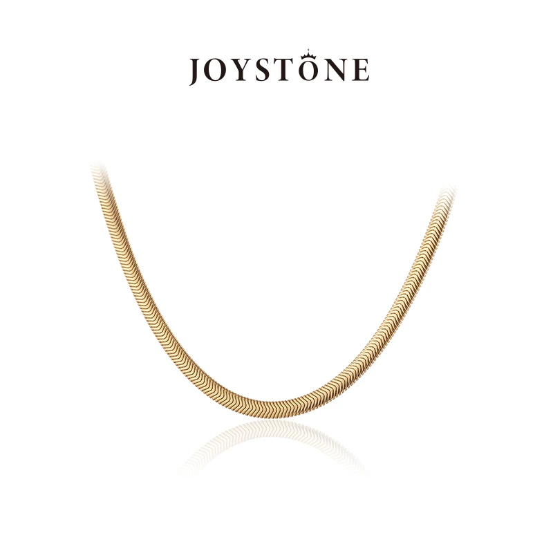 Joystone 链子925银 意大利软扁蛇骨链女 气质高级感不易折项链