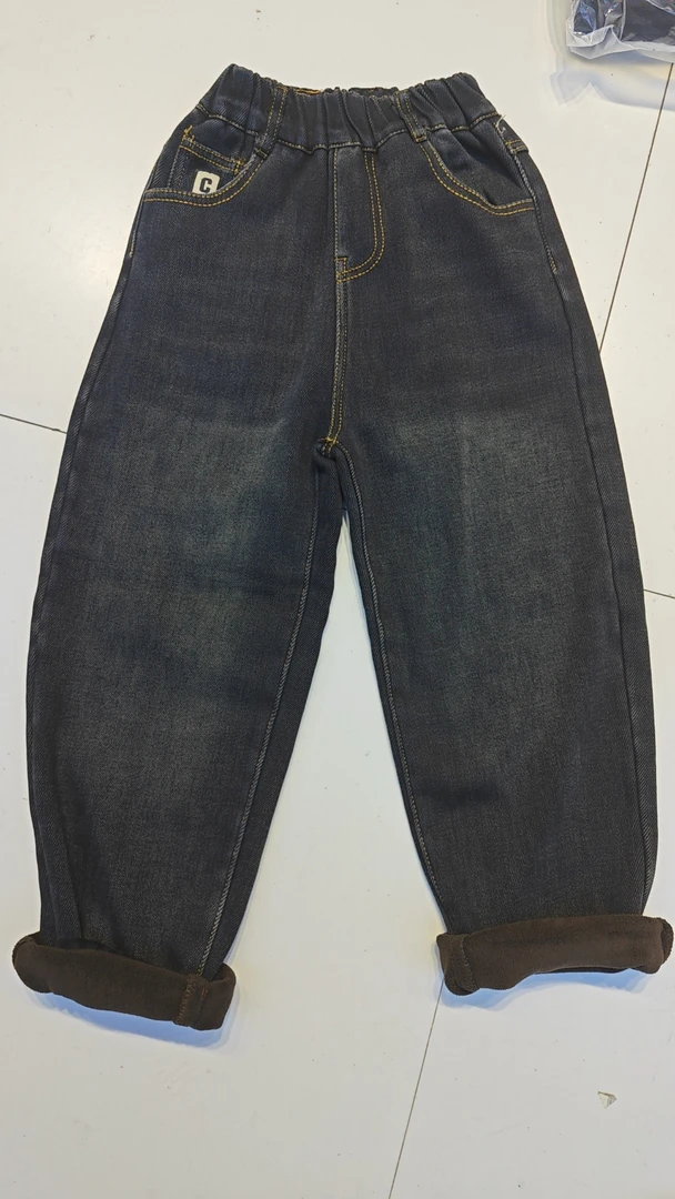 《小孟家童装》130-170儿童加绒精品牛仔裤9917