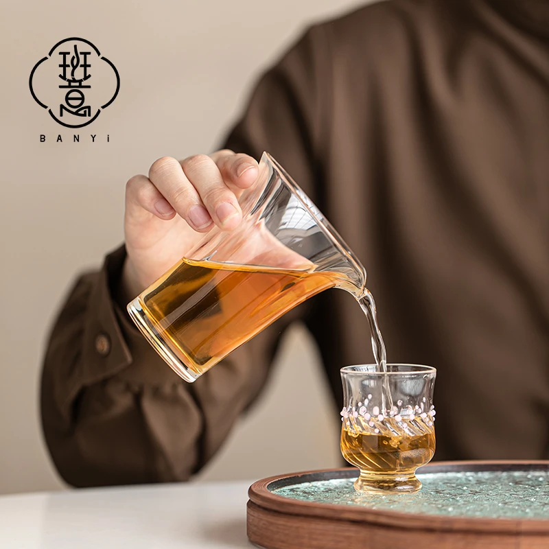 班意中式分茶器大号高硼硅玻璃公道杯家用加厚茶海轻奢茶道匀杯