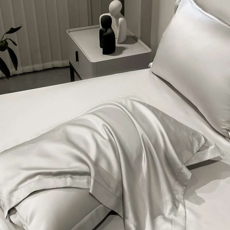 洁丽雅天丝枕套一对装48X74cm纯色套枕单个装家用成人枕头套夏季