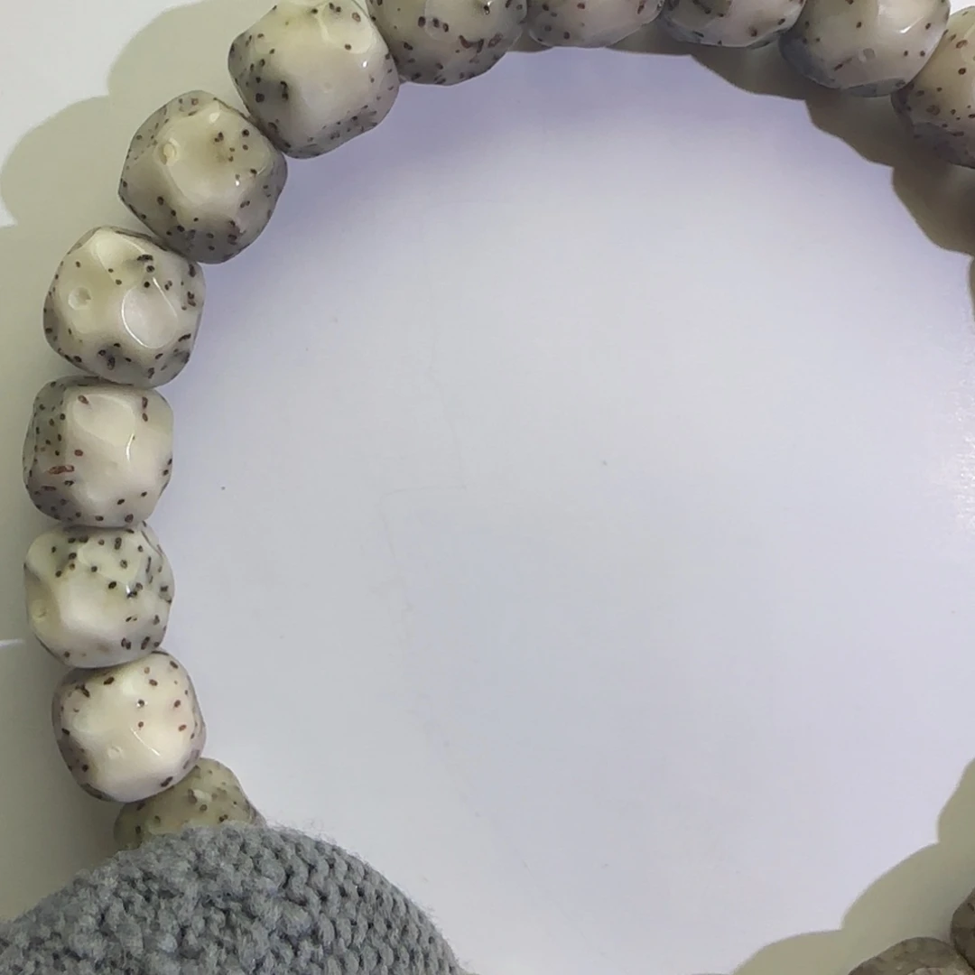 星月菩提把件归圆糯冰玉化手工无相大留白