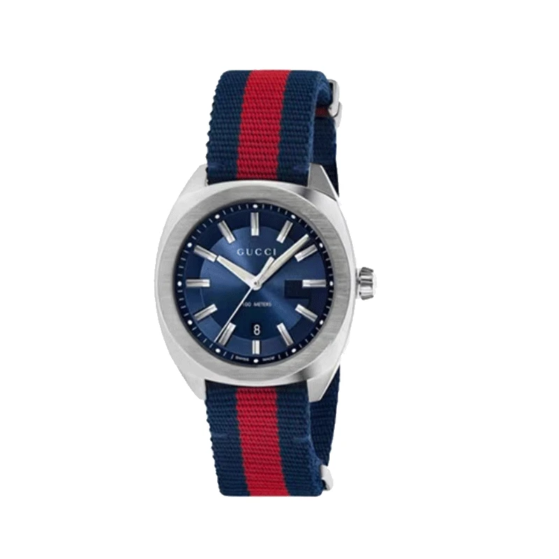 【嘉嘉专属】GUCCI古驰GG2570系列红蓝条纹41MM石英腕表YA142304