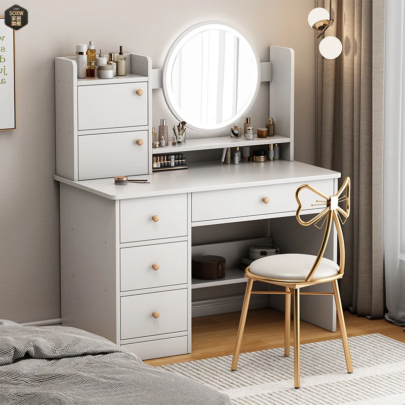 梳妆台卧室现代简约大容量化妆柜主卧化妆台小户型网红小型化妆桌