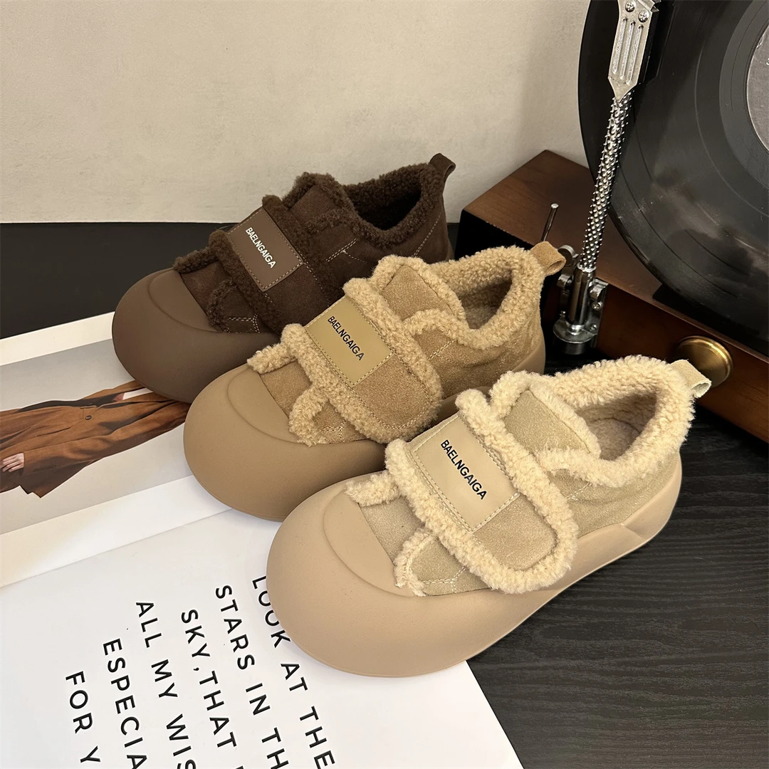 秋冬季回力休闲鞋女鞋毛毛鞋冬季新款内增高防滑运动鞋妈妈果冻鞋