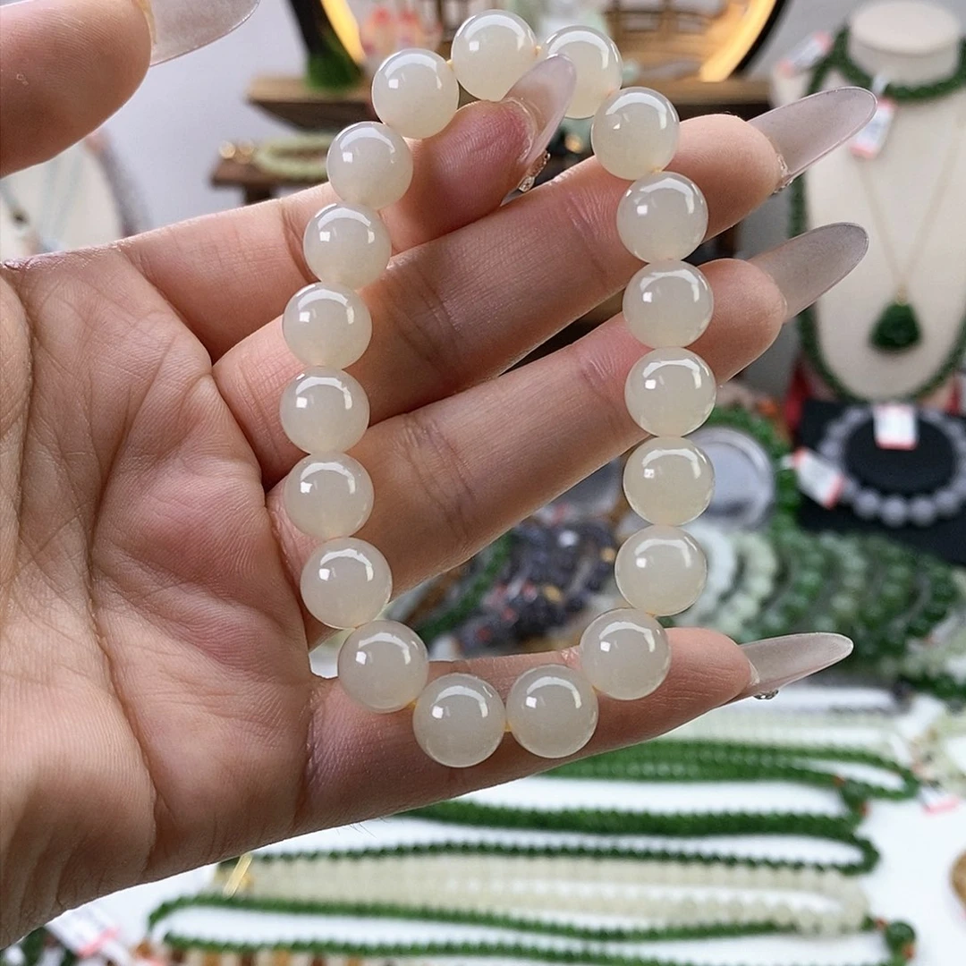 和田玉手串未镶嵌手串