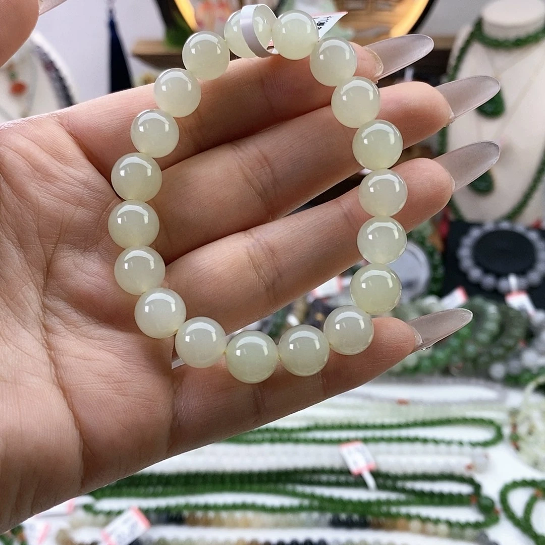 和田玉手串未镶嵌手串