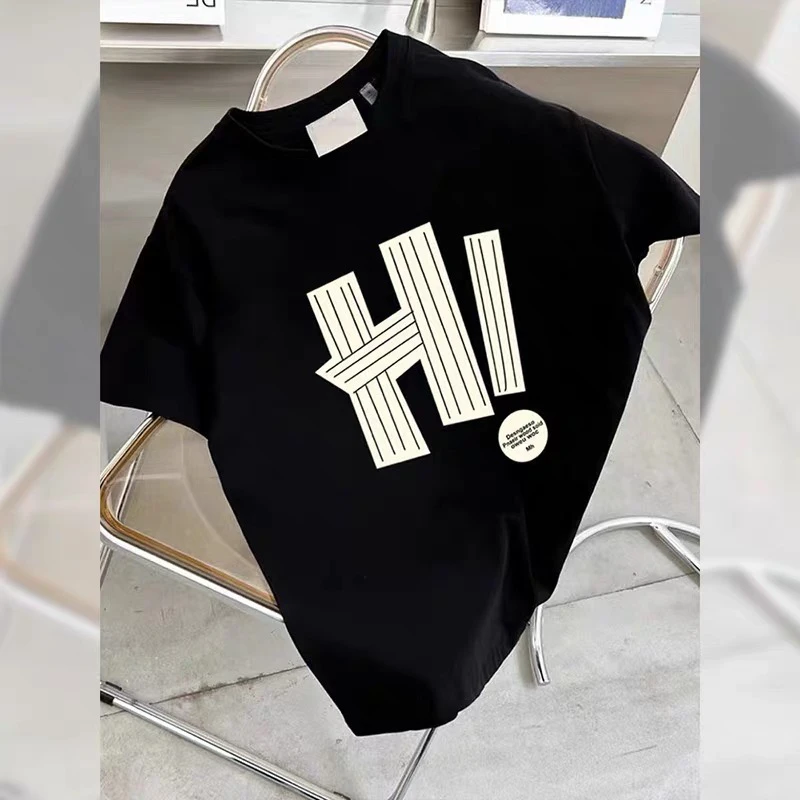 欧美高街潮牌字母印花短袖T恤男童女童夏季新款重磅半袖上衣