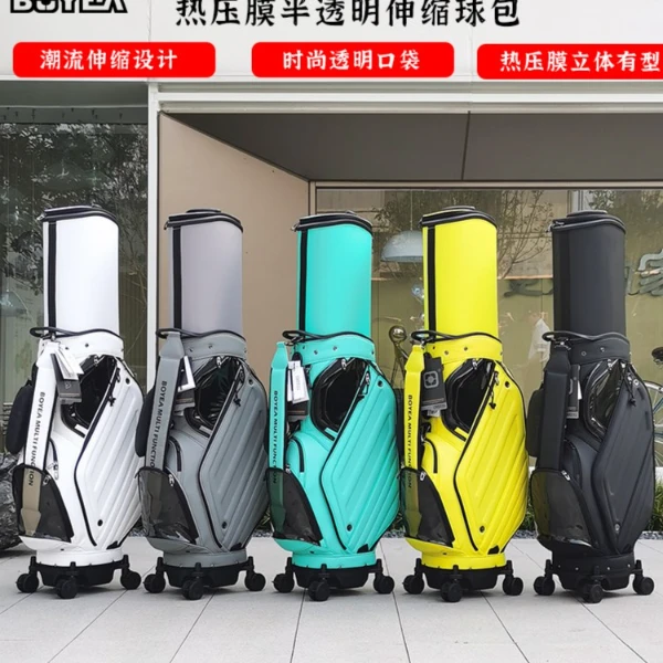 新款BOYEA高尔夫球包 男女款航空托运包 golf万向四轮伸缩包