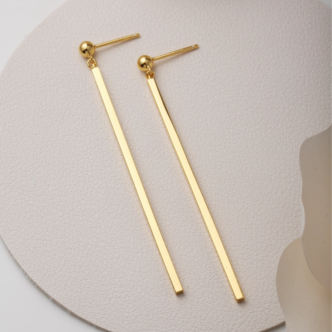 925银耳饰 简约设计筷子耳坠长款气质百搭轻奢时尚好物礼物