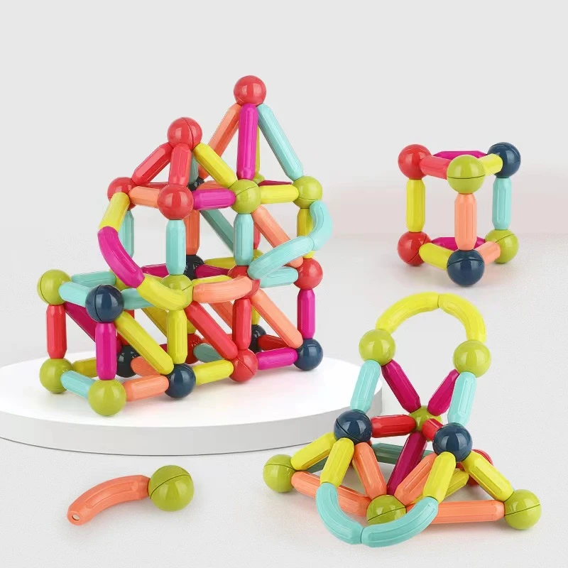 儿童磁力棒大号强磁磁性拼搭抓握吸附创造儿童磁力棒大号强磁磁性